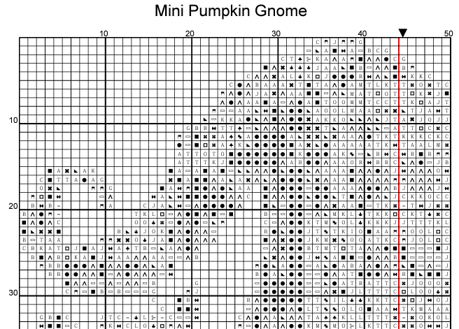 Stitching Jules Design Cross Stitch Pattern Mini Pumpkin Gnome Autumn Counted Cross-Stitch Pattern | Instant Download PDF