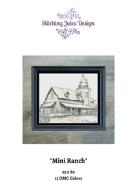 Thumbnail for Stitching Jules Design Cross Stitch Pattern Mini Ranch House Cross-Stitch Pattern Instant PDF Download