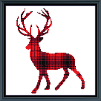 Thumbnail for Stitching Jules Design Cross Stitch Pattern Mini Red Deer Wildlife Hunter Counted Cross Stitch Pattern Digital Download