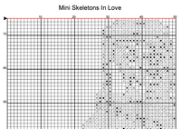 Thumbnail for Stitching Jules Design Cross Stitch Pattern Mini Skeletons in Love