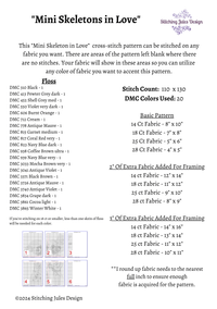 Thumbnail for Stitching Jules Design Cross Stitch Pattern Mini Skeletons in Love
