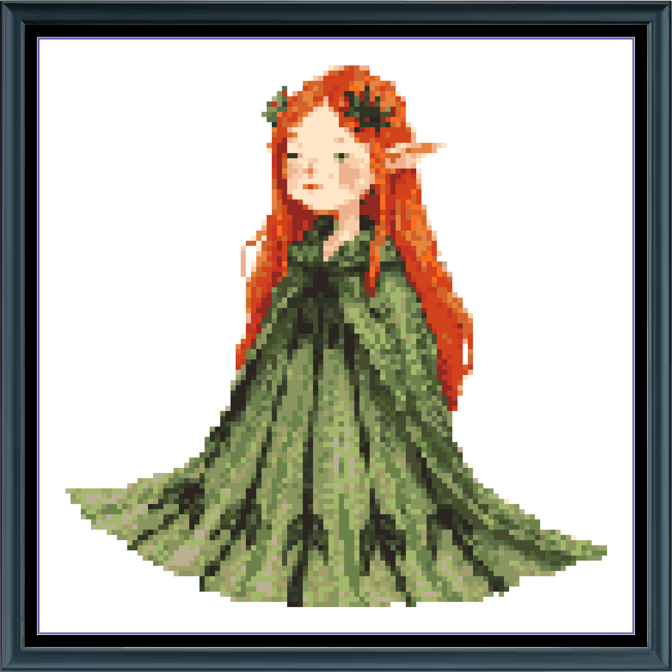 Stitching Jules Design Cross Stitch Pattern Mini Small Girl Fantasy Mythical Anime Counted Cross Stitch Pattern