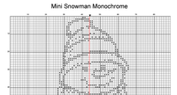 Thumbnail for Stitching Jules Design Cross Stitch Pattern Mini Snowman Monochrome