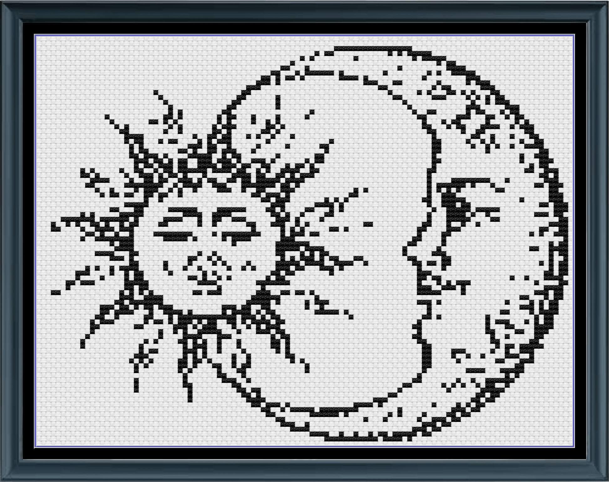 Stitching Jules Design Cross Stitch Pattern Mini Sun and Moon Monochrome