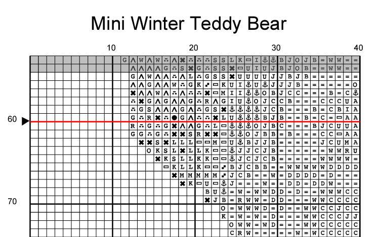 Stitching Jules Design Cross Stitch Pattern Mini Winter Teddy Bear Counted Cross Stitch Pattern | Instant Download PDF