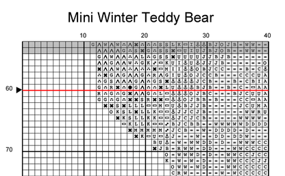 Stitching Jules Design Cross Stitch Pattern Mini Winter Teddy Bear Counted Cross Stitch Pattern | Instant Download PDF