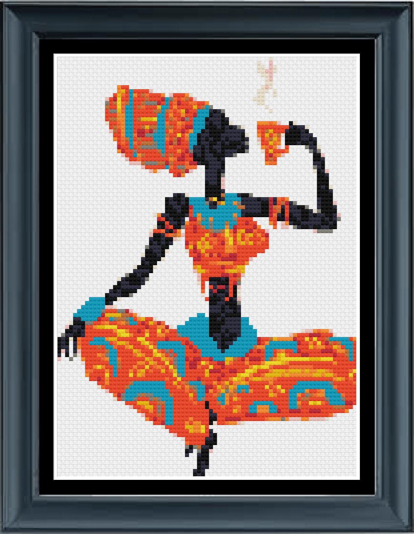 Stitching Jules Design Cross Stitch Pattern Miniature Pattern - African Woman Drinking Coffee Cross Stitch Embroidery Needlepoint Pattern PDF Download