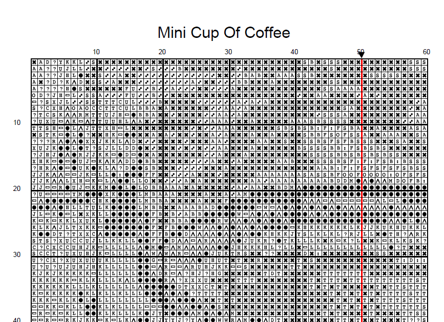 Stitching Jules Design Cross Stitch Pattern Miniature Pattern - Cup Of Coffee Cross Stitch Embroidery Needlepoint Pattern PDF Download