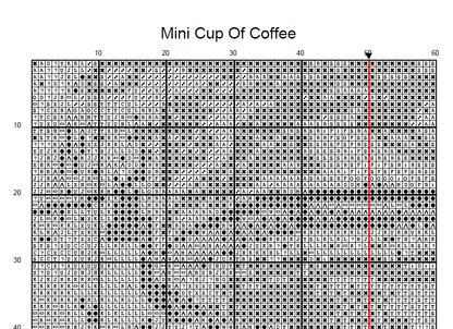 Stitching Jules Design Cross Stitch Pattern Miniature Pattern - Cup Of Coffee Cross Stitch Embroidery Needlepoint Pattern PDF Download