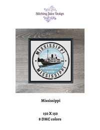 Thumbnail for Stitching Jules Design Cross Stitch Pattern Mississippi