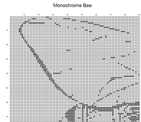 Thumbnail for Stitching Jules Design Cross Stitch Pattern Monochrome Honey Bee Cross Stitch Pattern Instant PDF Download