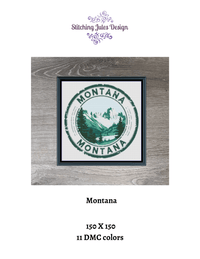 Thumbnail for Stitching Jules Design Cross Stitch Pattern Montana