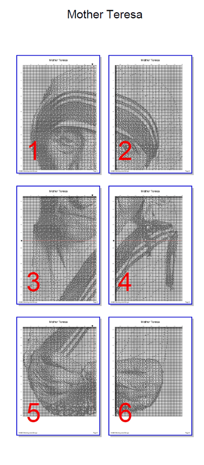 Stitching Jules Design Cross Stitch Pattern Mother Teresa Religious Christianity Saint Monochrome Cross Stitch Embroidery Needlepoint Pattern PDF Download