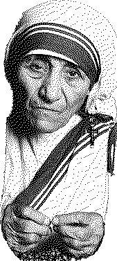 Stitching Jules Design Cross Stitch Pattern Mother Teresa Religious Christianity Saint Monochrome Cross Stitch Embroidery Needlepoint Pattern PDF Download