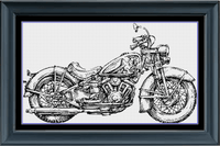 Thumbnail for Stitching Jules Design Cross Stitch Pattern Physical Pattern - $15 Motorcycle Cross Stitch Pattern | Blackwork Cross Stitch Pattern | Physical And Digital Pattern Options