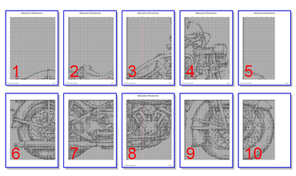 Stitching Jules Design Cross Stitch Pattern Motorcycle Cross Stitch Pattern | Blackwork Cross Stitch Pattern | Physical And Digital Pattern Options