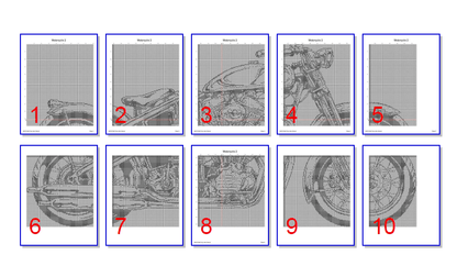 Stitching Jules Design Cross Stitch Pattern Motorcycle Cross Stitch Pattern | Chopper Cross Stitch Pattern | Blackwork | Instant PDF Download And Physical Pattern Options