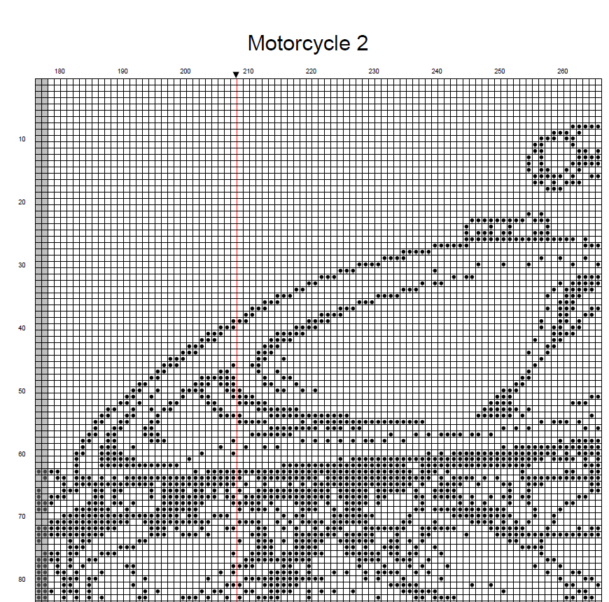 Stitching Jules Design Cross Stitch Pattern Motorcycle Cross Stitch Pattern | Chopper Cross Stitch Pattern | Blackwork | Instant PDF Download And Physical Pattern Options