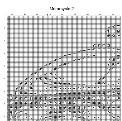 Stitching Jules Design Cross Stitch Pattern Motorcycle Cross Stitch Pattern | Chopper Cross Stitch Pattern | Blackwork | Instant PDF Download And Physical Pattern Options