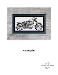 Thumbnail for Stitching Jules Design Cross Stitch Pattern Motorcycle Cross Stitch Pattern | Chopper Cross Stitch Pattern | Blackwork | Instant PDF Download And Physical Pattern Options
