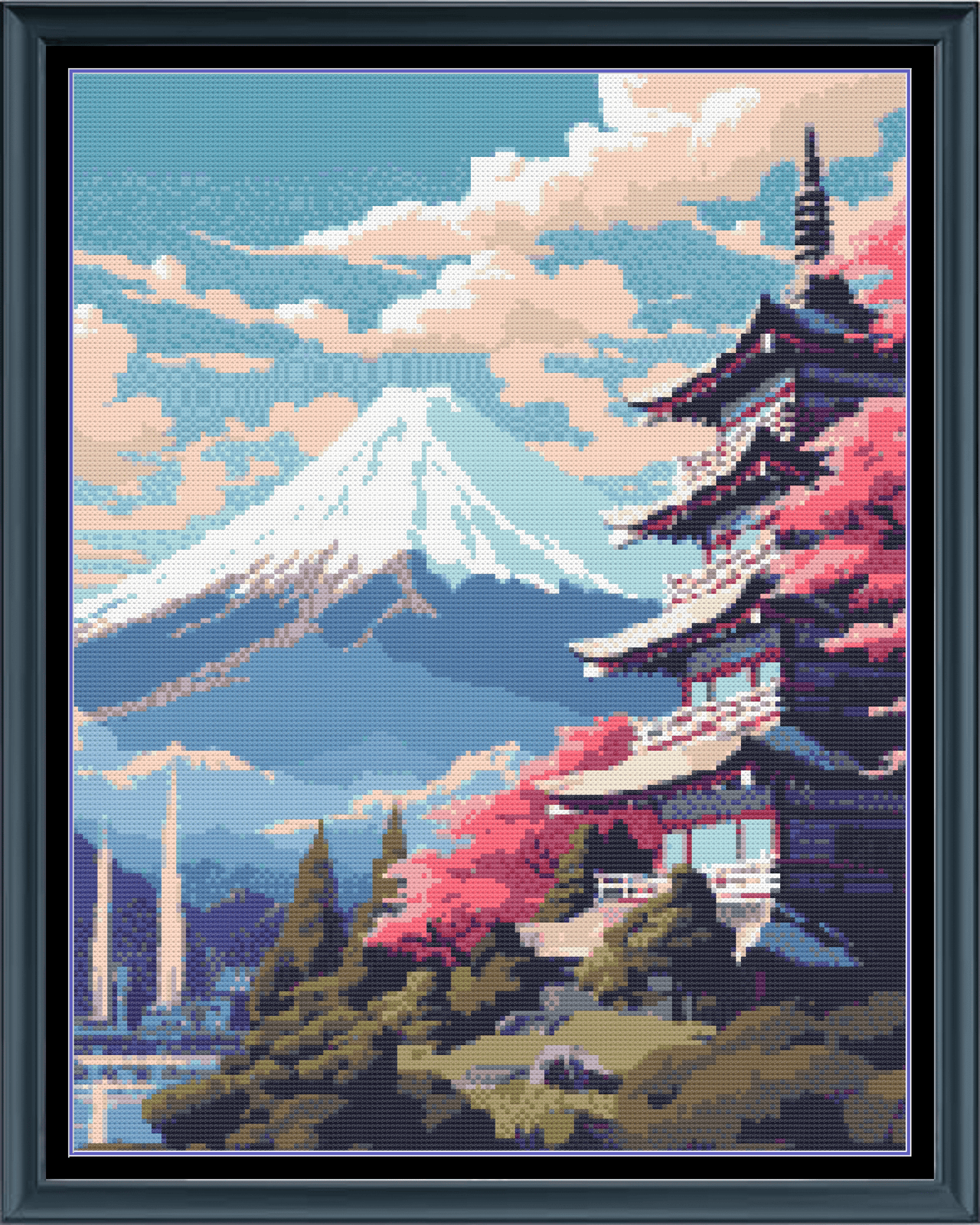 Stitching Jules Design Cross Stitch Pattern Mount Fuji - Japan