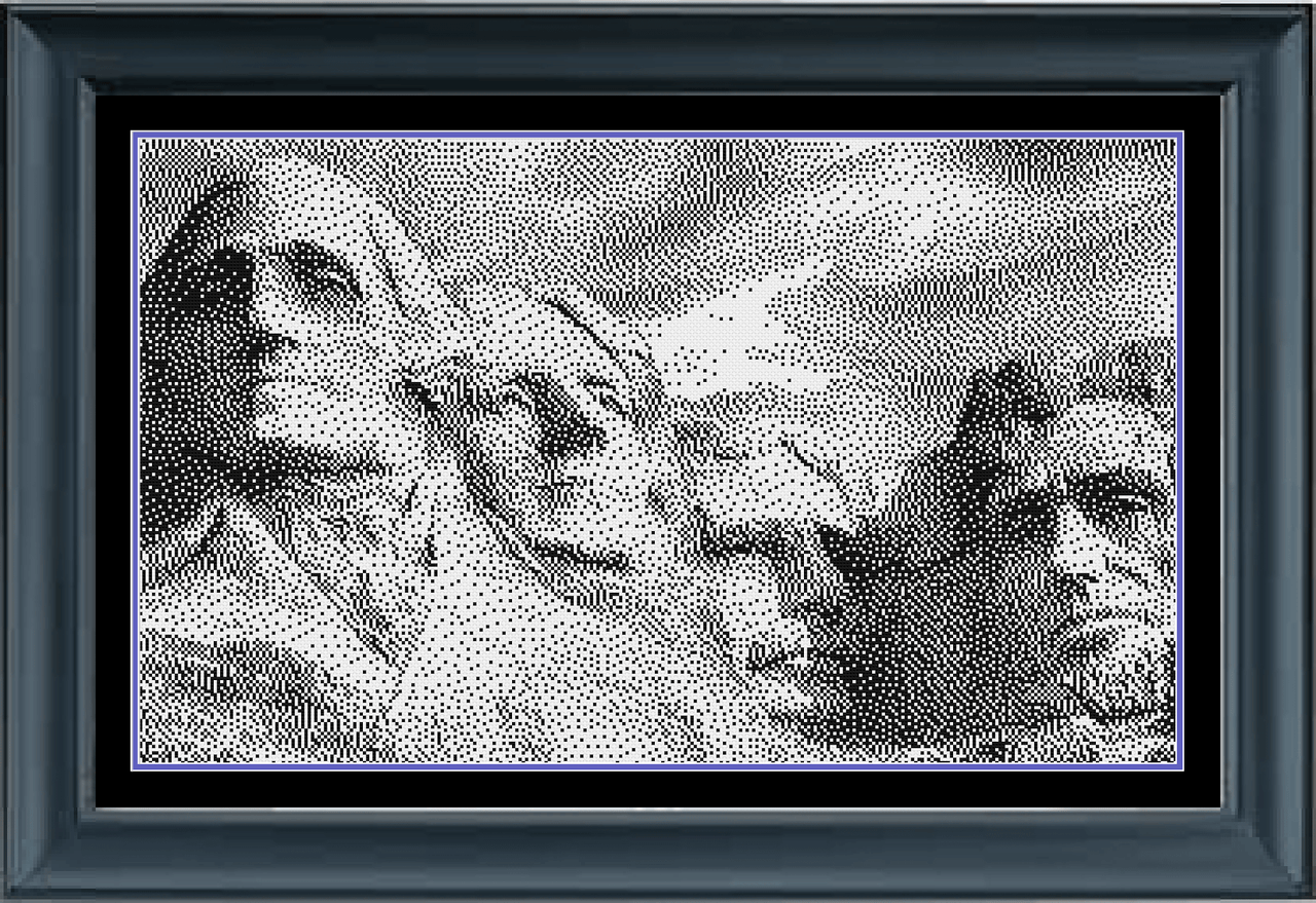 Stitching Jules Design Cross Stitch Pattern Mount Rushmore Counted Cross Stitch Pattern | Presidents Cross Stitch Pattern | Instant PDF Download