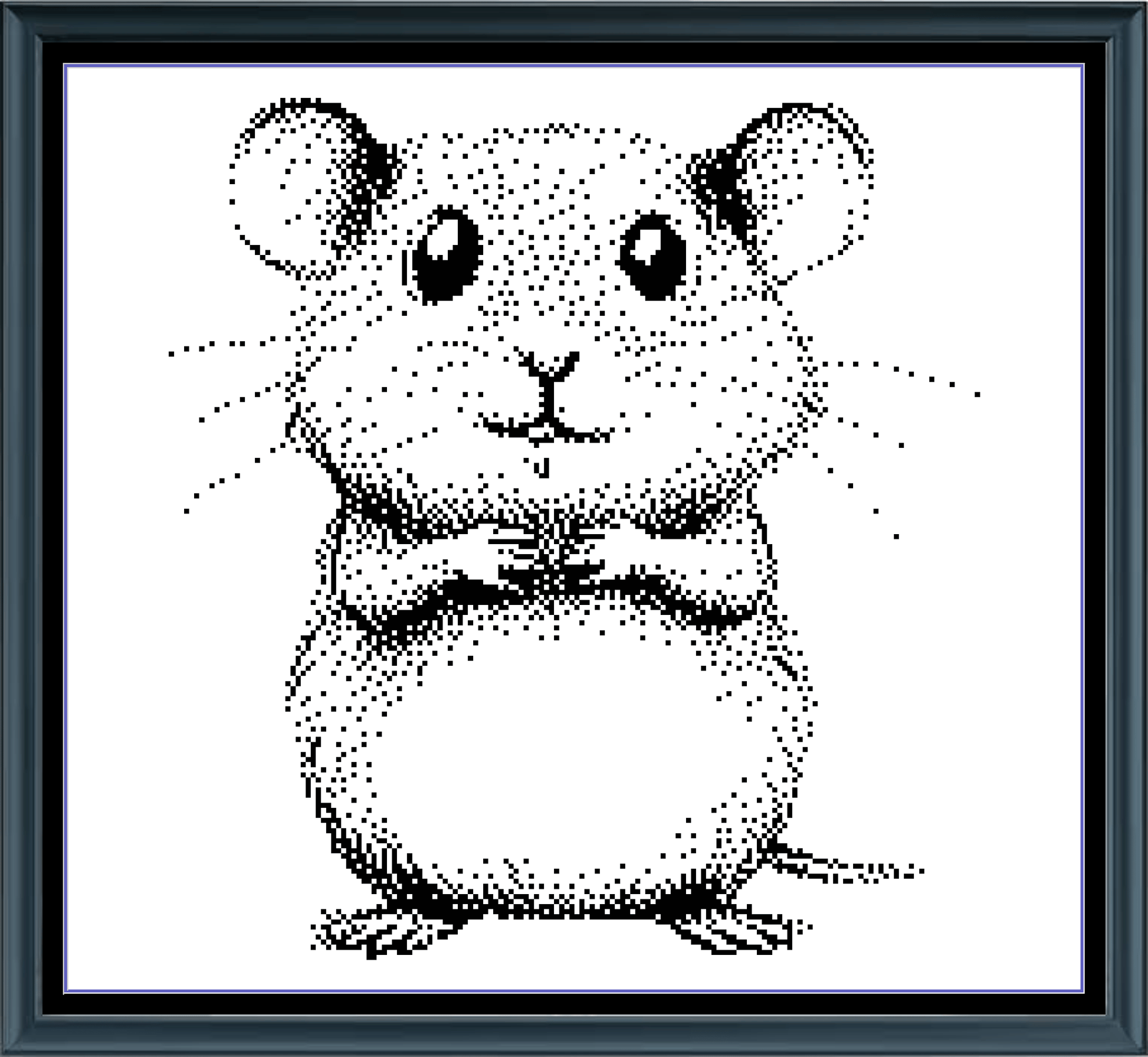 Stitching Jules Design Cross Stitch Pattern Mouse Animal Portrait Monochrome Mini Counted Cross-Stitch Pattern (Digital Download)
