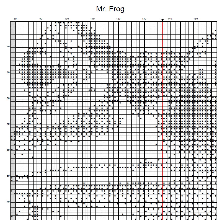 Stitching Jules Design Cross Stitch Pattern Mr. Frog Animal Clothes Funny Monochrome Counted Cross-Stitch Pattern (Digital Download)