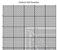 Thumbnail for Stitching Jules Design Cross Stitch Pattern Mystical Wolf Guardian Spiritual Mystic Lupine Animal Wildlife Full Coverage Counted Cross Stitch Pattern Digital Download