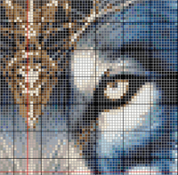 Thumbnail for Stitching Jules Design Cross Stitch Pattern Mystical Wolf Guardian Spiritual Mystic Lupine Animal Wildlife Full Coverage Counted Cross Stitch Pattern Digital Download