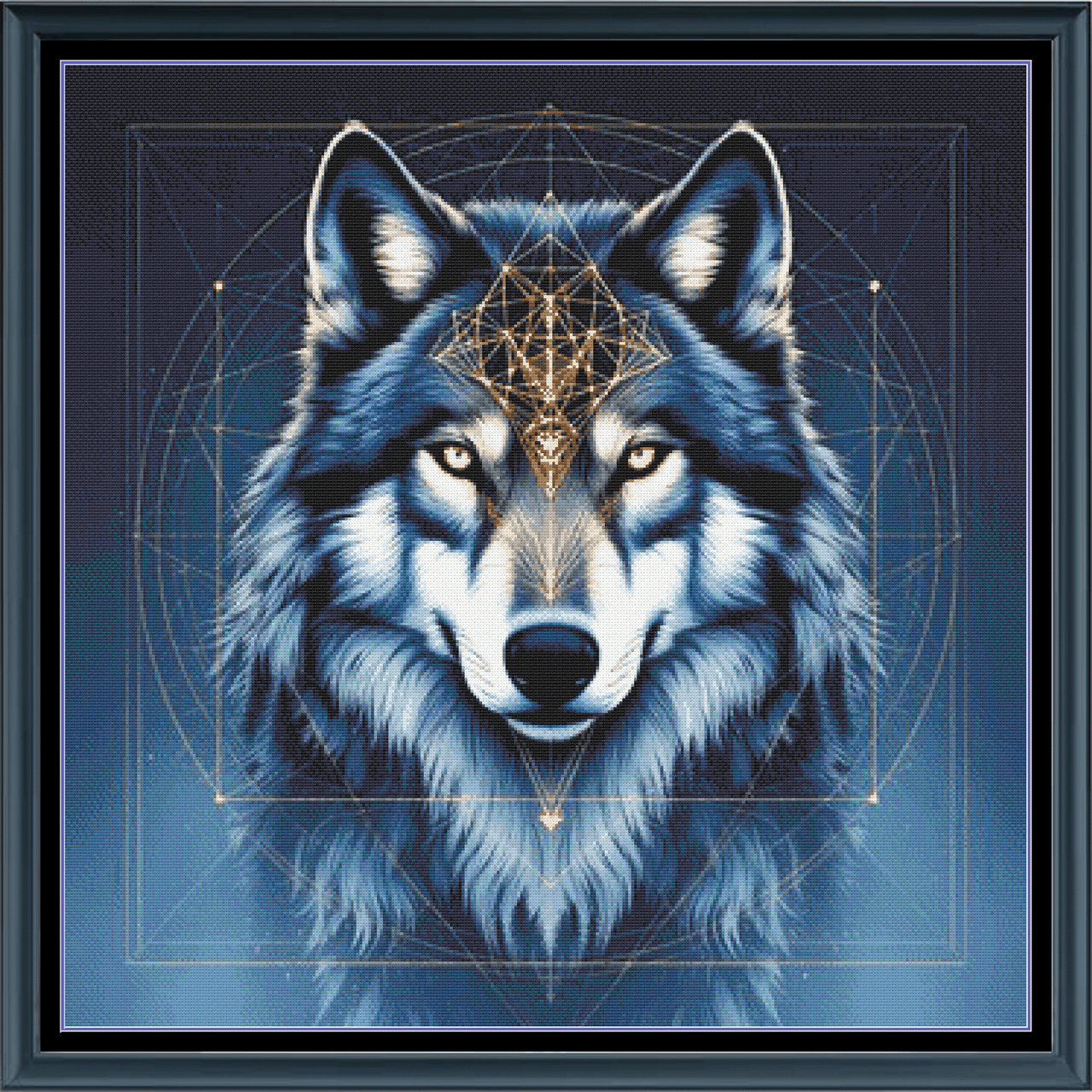 Stitching Jules Design Cross Stitch Pattern Mystical Wolf Guardian Spiritual Mystic Lupine Animal Wildlife Full Coverage Counted Cross Stitch Pattern Digital Download