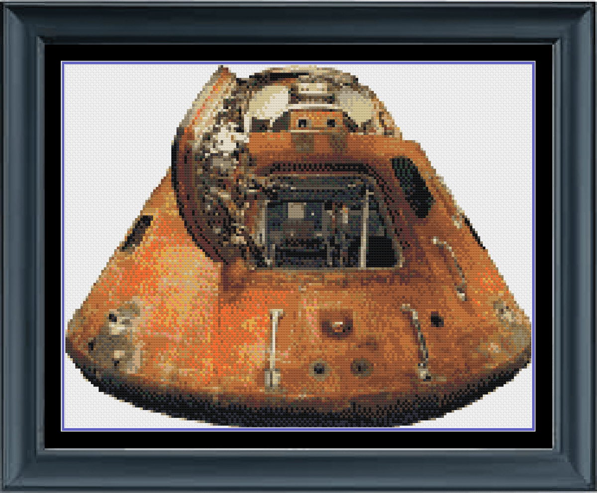 NASA Space Capsule Cross Stitch Pattern | Astronaut Cross Stitch Patte ...