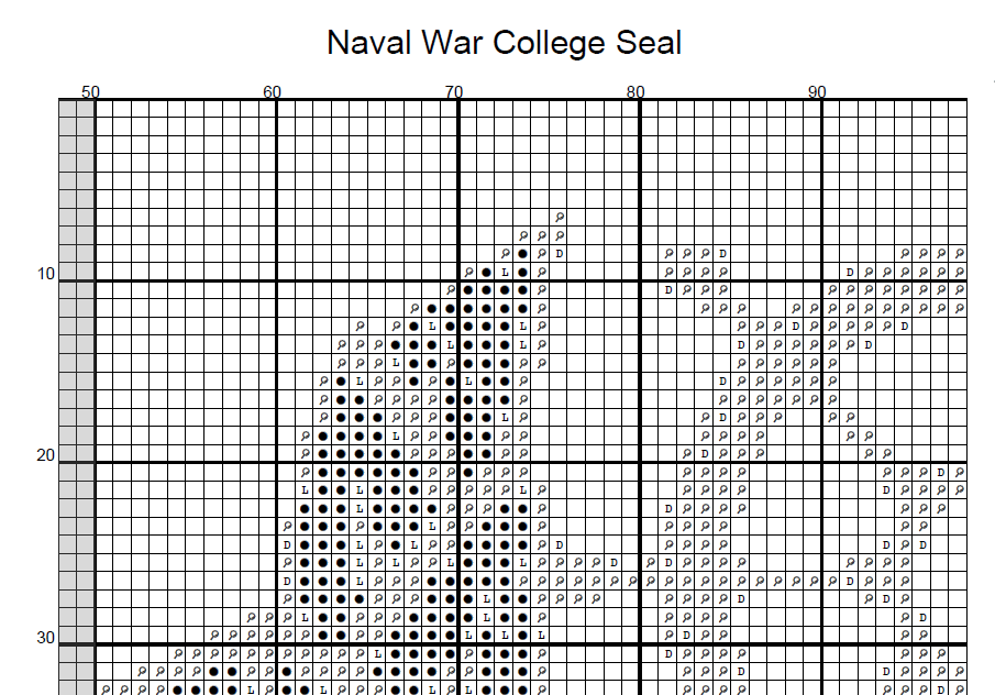Stitching Jules Design Cross Stitch Pattern Naval War College Military Navy America Counted Cross Stitch Pattern Digital Download
