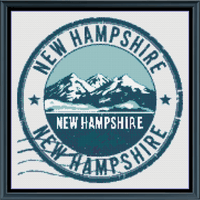 Thumbnail for Stitching Jules Design Cross Stitch Pattern New Hampshire New England US State Counted Cross Stitch Pattern | Instant Download PDF