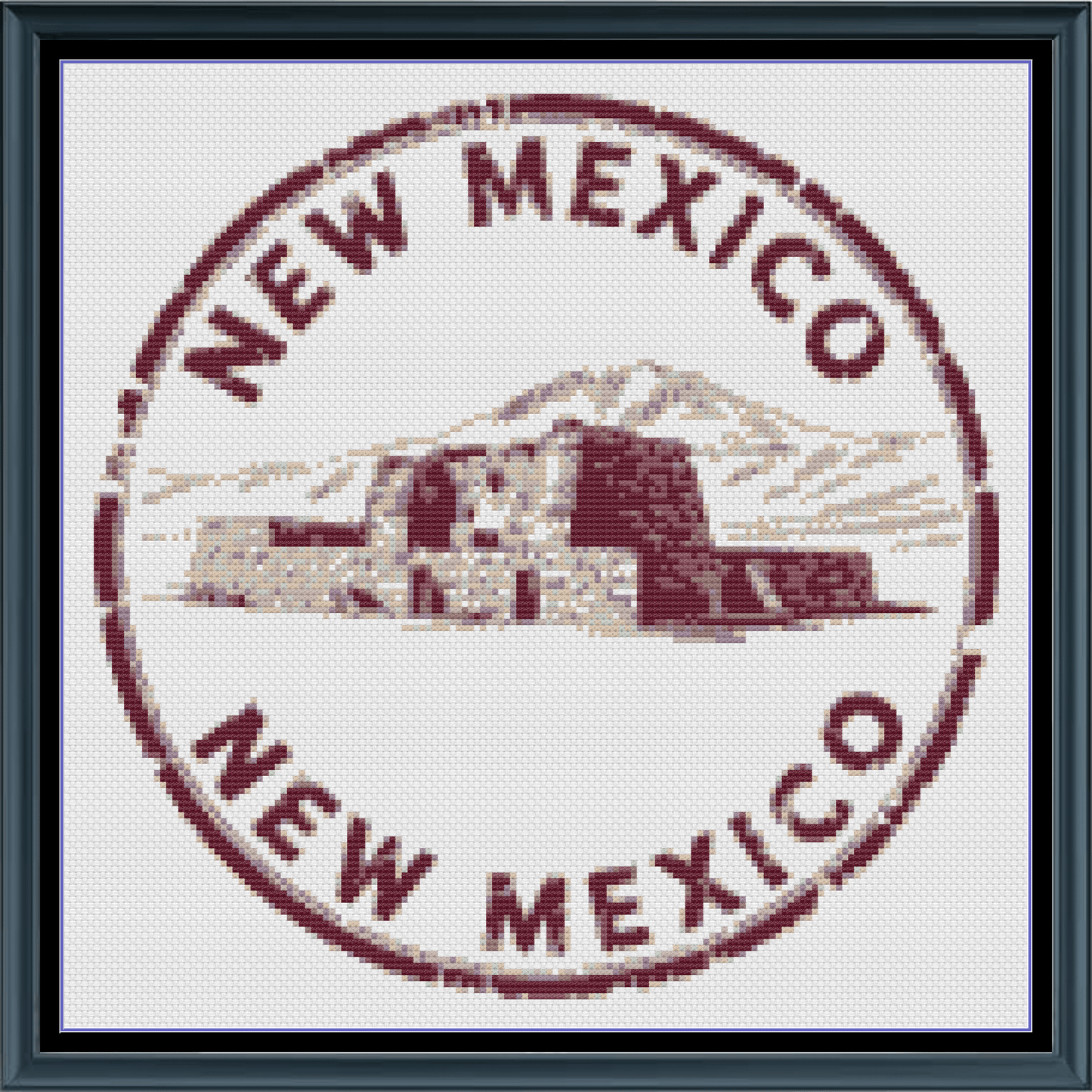 Stitching Jules Design Cross Stitch Pattern New Mexico US State Counted Cross Stitch Pattern | Instant Download PDF