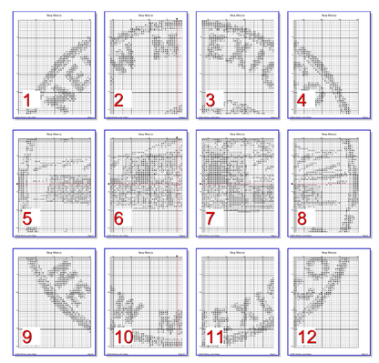 Stitching Jules Design Cross Stitch Pattern New Mexico US State Counted Cross Stitch Pattern | Instant Download PDF