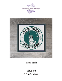 Thumbnail for Stitching Jules Design Cross Stitch Pattern New York