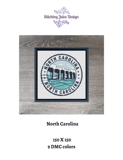 Stitching Jules Design Cross Stitch Pattern North Carolina