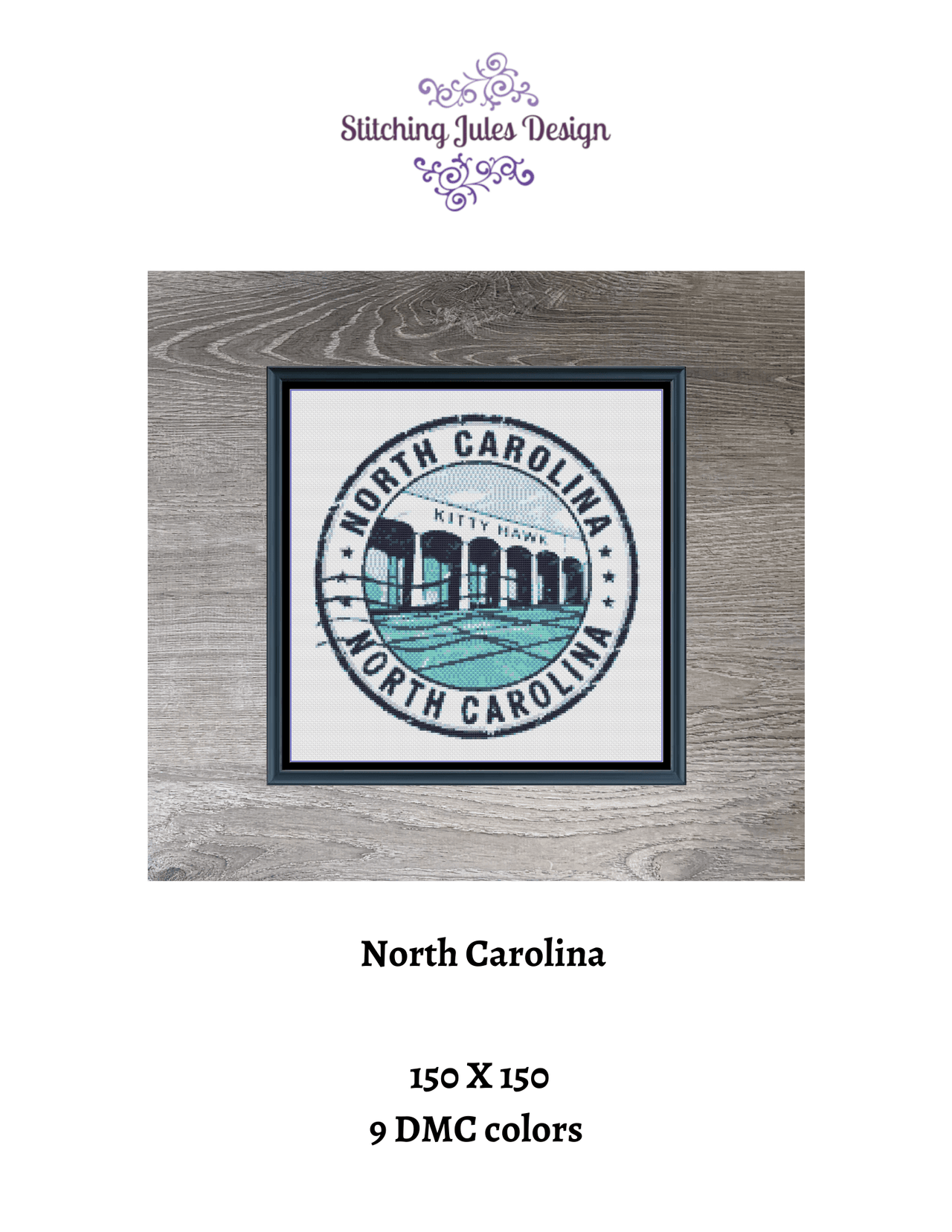 Stitching Jules Design Cross Stitch Pattern North Carolina