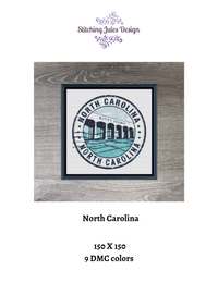 Thumbnail for Stitching Jules Design Cross Stitch Pattern North Carolina