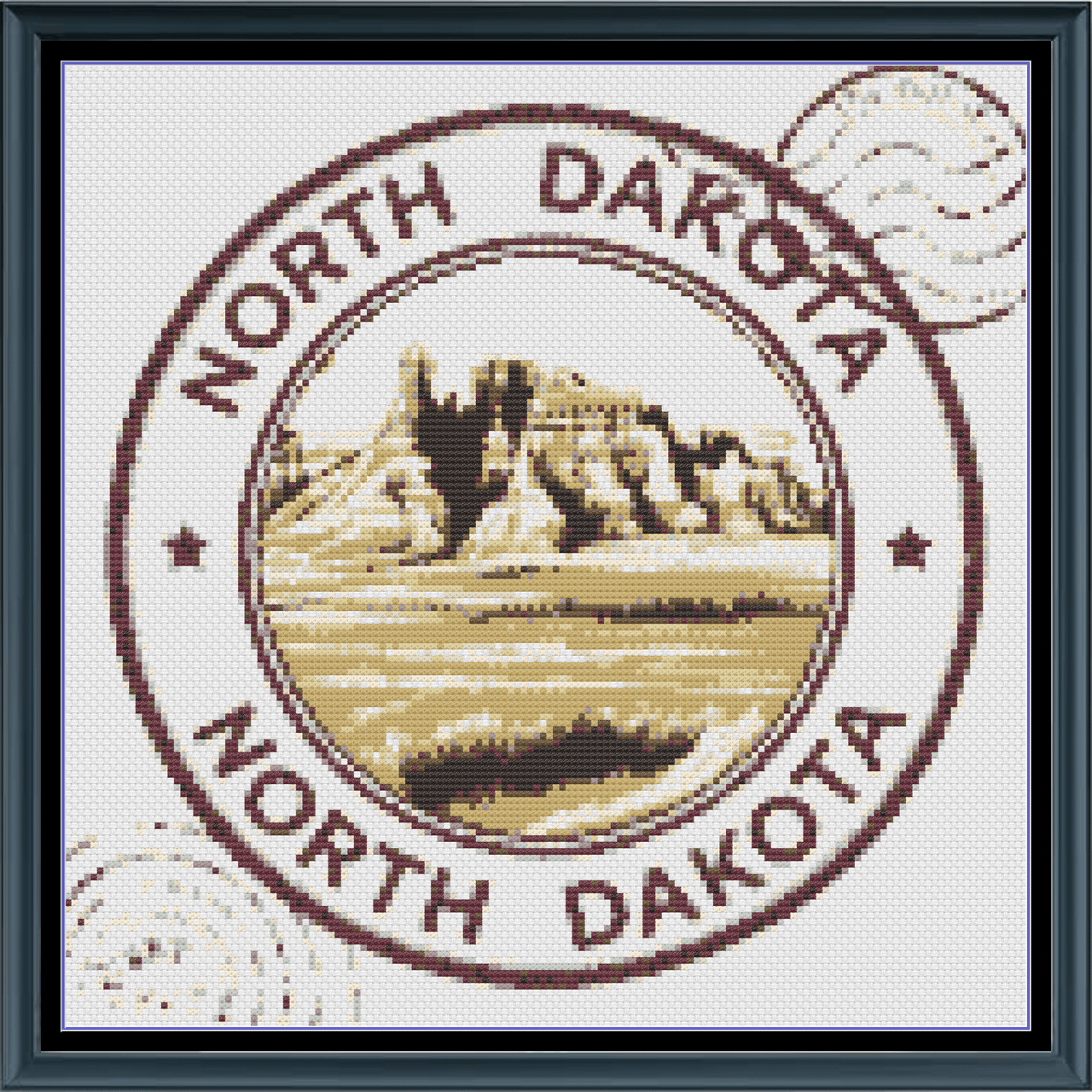 Stitching Jules Design Cross Stitch Pattern North Dakota