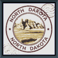 Thumbnail for Stitching Jules Design Cross Stitch Pattern North Dakota