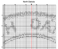 Thumbnail for Stitching Jules Design Cross Stitch Pattern North Dakota