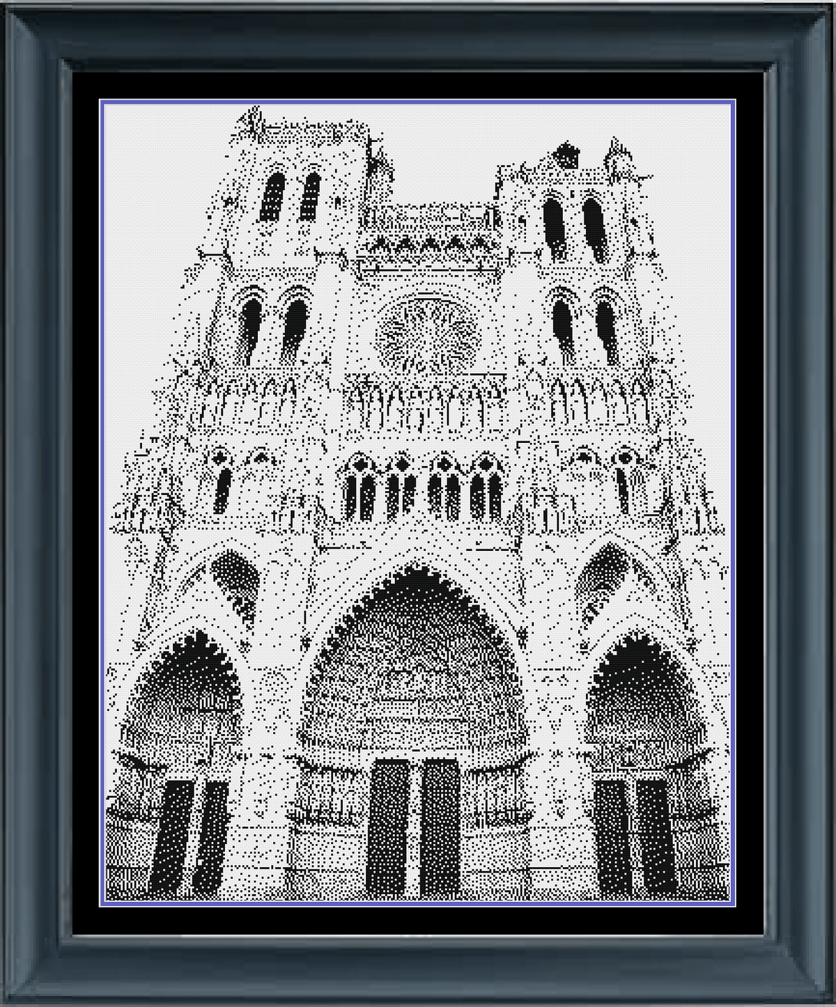 Stitching Jules Design Cross Stitch Pattern Notre Dame Cathedral Cross Stitch Pattern | Famous Landmark Cross Stitch Pattern | Blackwork | Instant PDF Download