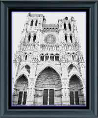 Thumbnail for Stitching Jules Design Cross Stitch Pattern Notre Dame Cathedral Cross Stitch Pattern | Famous Landmark Cross Stitch Pattern | Blackwork | Instant PDF Download