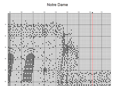 Stitching Jules Design Cross Stitch Pattern Notre Dame Cathedral Cross Stitch Pattern | Famous Landmark Cross Stitch Pattern | Blackwork | Instant PDF Download