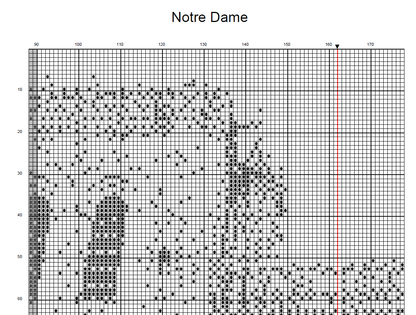 Stitching Jules Design Cross Stitch Pattern Notre Dame Cathedral Cross Stitch Pattern | Famous Landmark Cross Stitch Pattern | Blackwork | Instant PDF Download