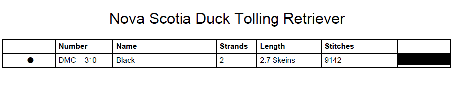 Stitching Jules Design Cross Stitch Pattern Nova Scotia Duck Tolling Retriever Dog Breed Monochrome Counted Cross-Stitch Pattern (Digital Download)