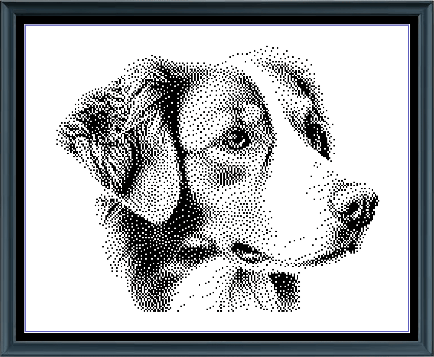 Stitching Jules Design Cross Stitch Pattern Nova Scotia Duck Tolling Retriever Dog Breed Monochrome Counted Cross-Stitch Pattern (Digital Download)