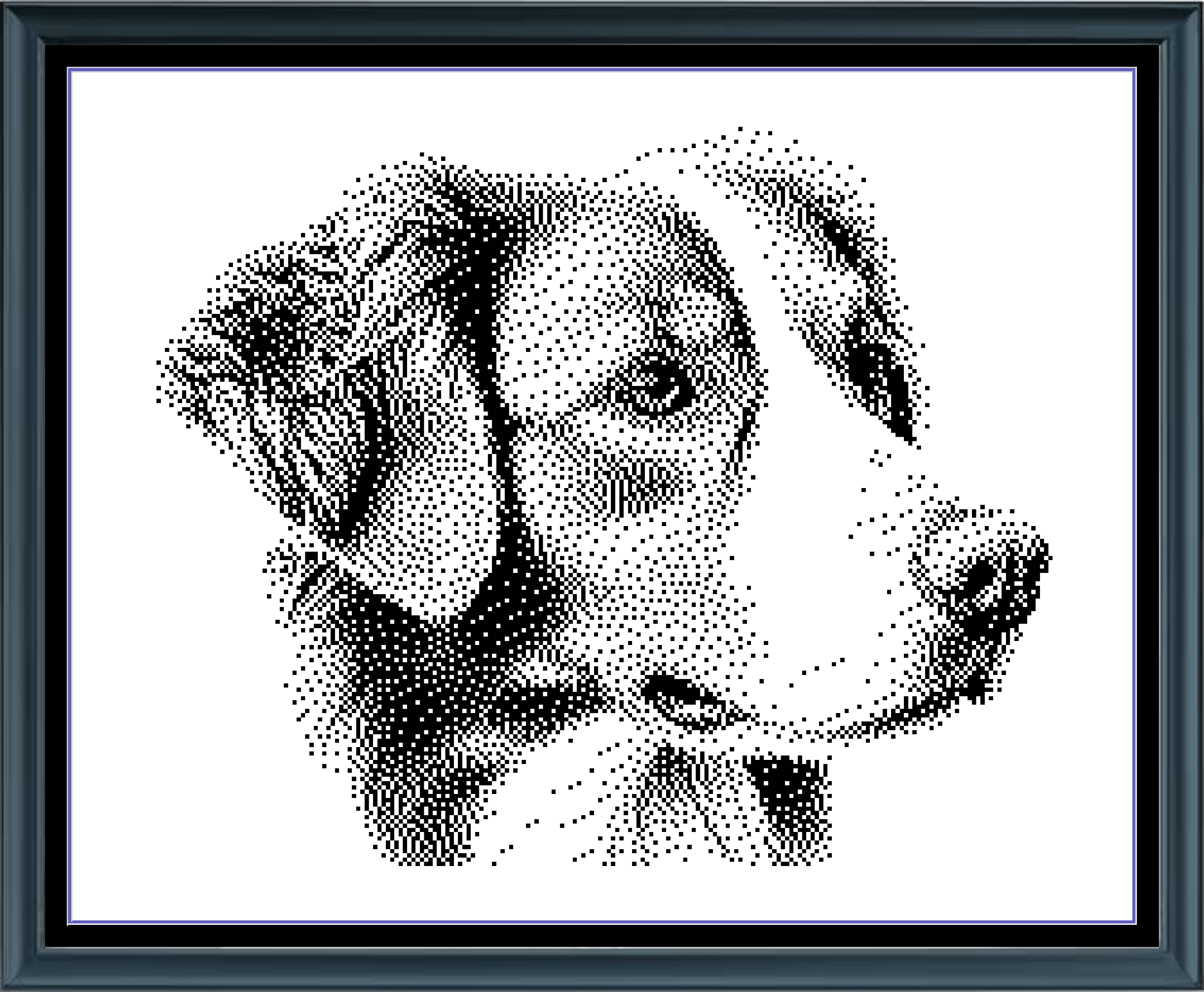 Stitching Jules Design Cross Stitch Pattern Nova Scotia Duck Tolling Retriever Dog Breed Monochrome Counted Cross-Stitch Pattern (Digital Download)